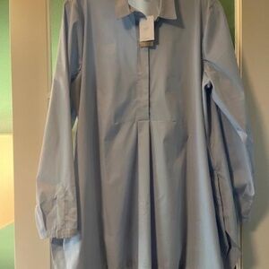 Sky Blue Pullover Tunic Blouse